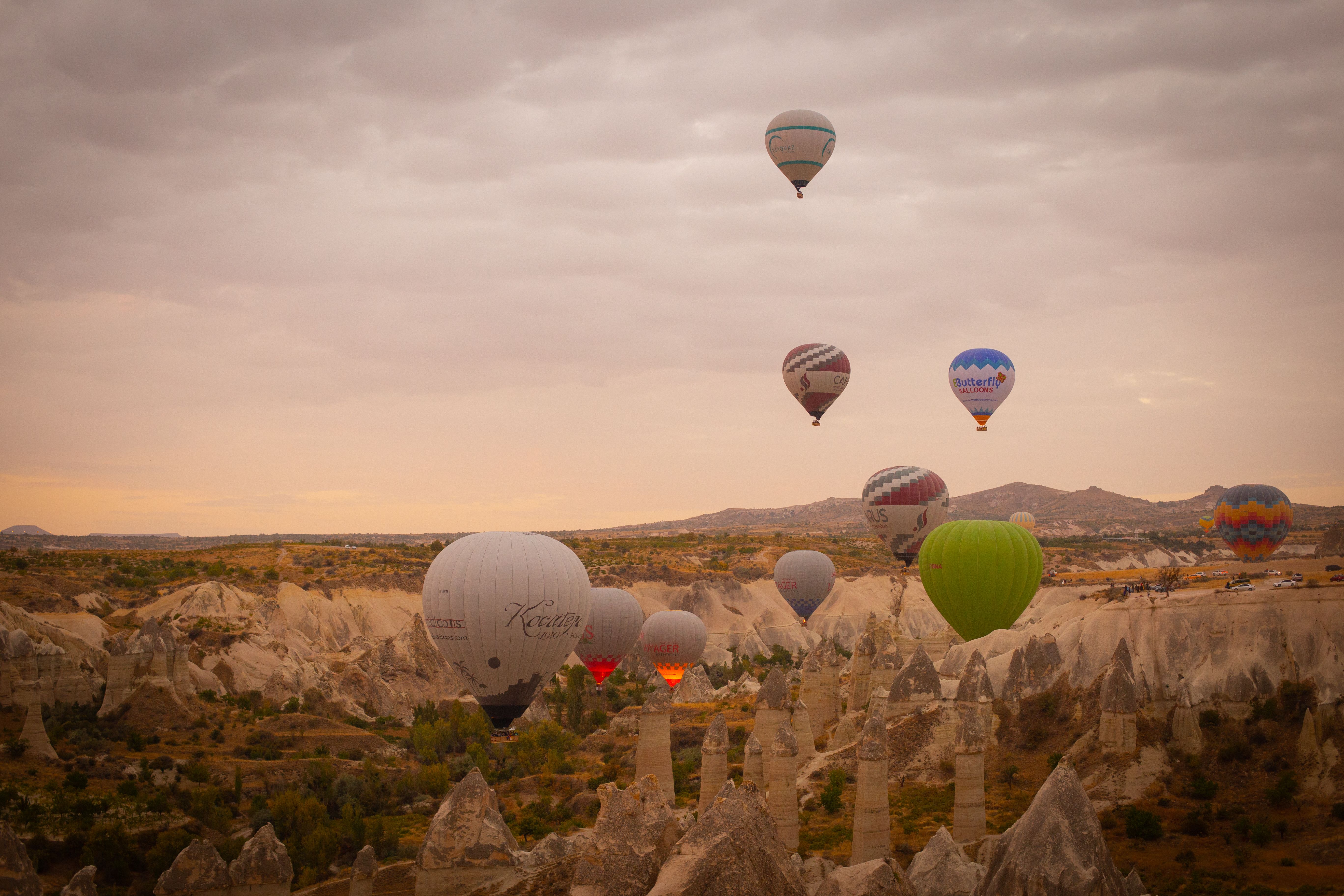 Hot air balloons over Cappadocia, Turkey