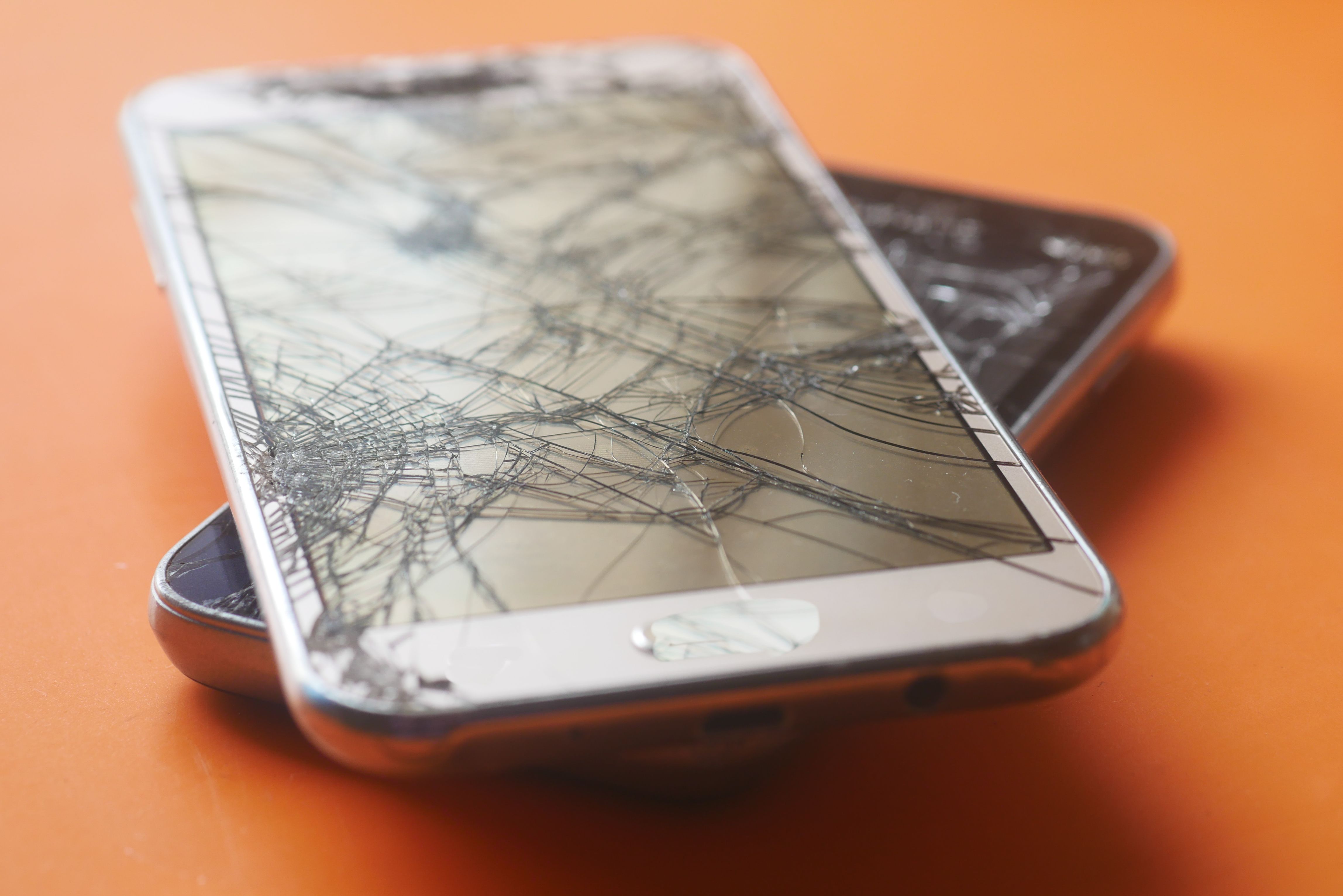 Cracked phone screen